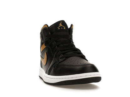 Jordan 1 Mid Black Metallic Gold