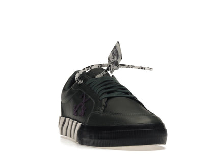 OFF-WHITE Vulc Low Dark Green Leather