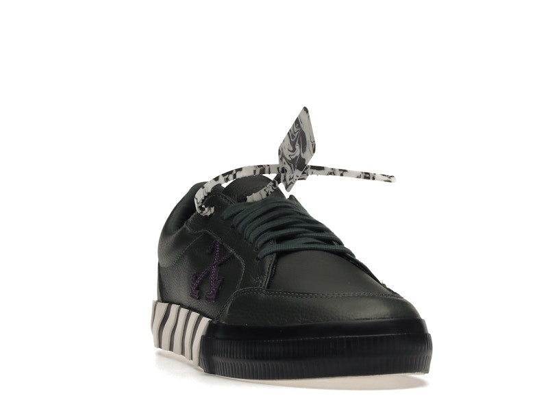 OFF-WHITE Vulc Low Dark Green Leather