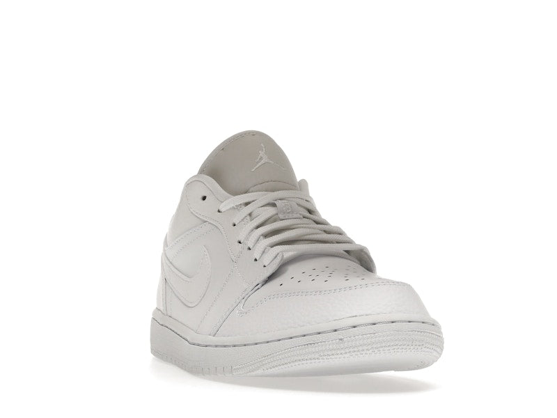 Jordan 1 Low Triple White Tumbled Leather