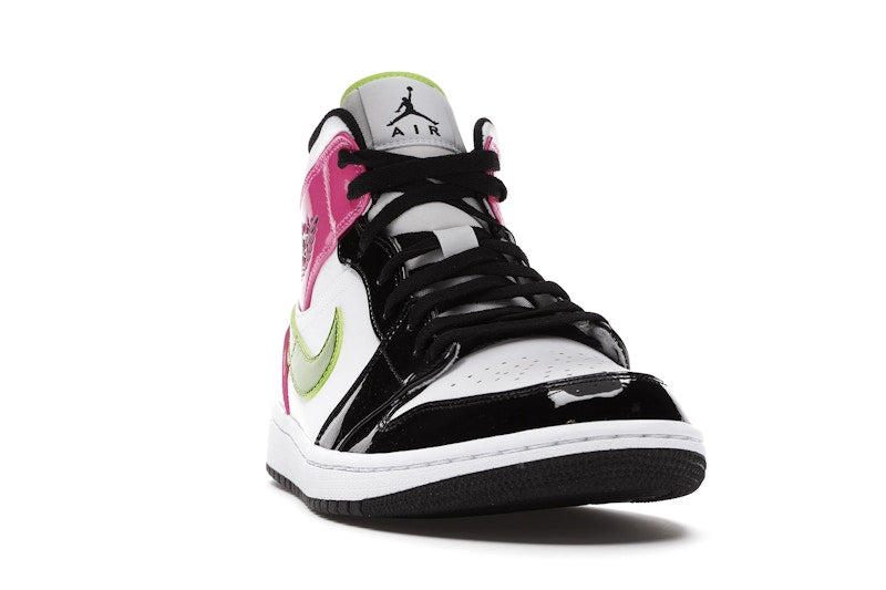 Jordan 1 Mid White Black Cyber Pink
