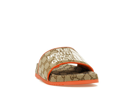Gucci x The North Face GG Slide Orange Beige Ebony Original GG Canvas