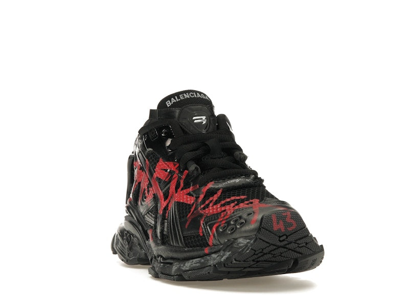 Balenciaga Runner Graffiti Black Red