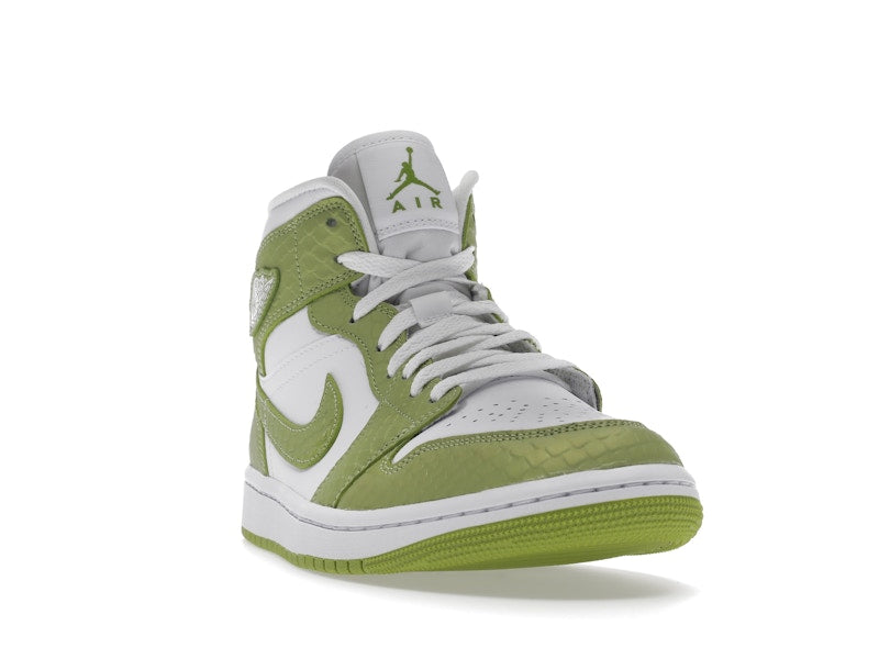 Jordan 1 Mid Green Python (Women's)