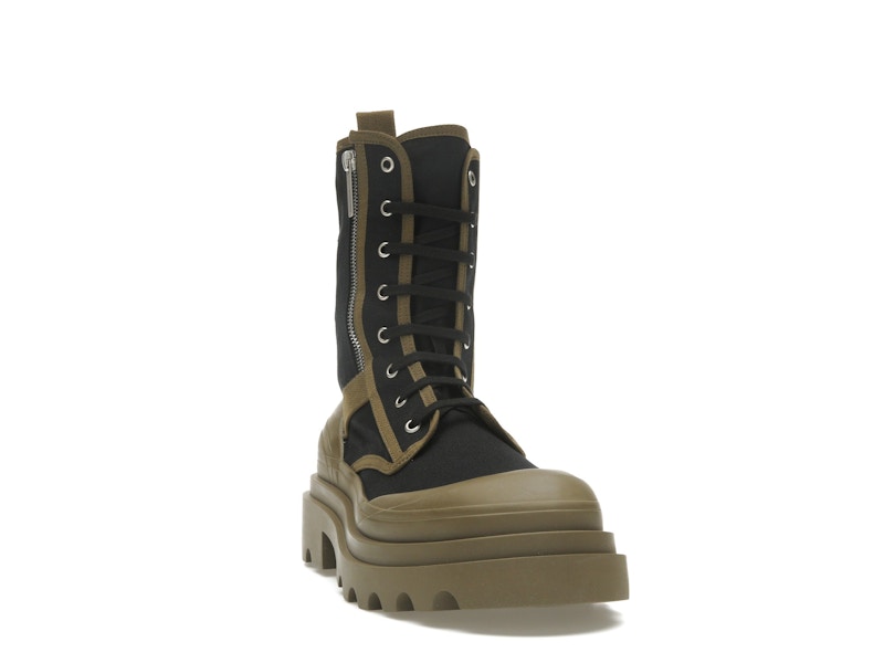 Bottega Veneta Lace-Up Boots Black Green