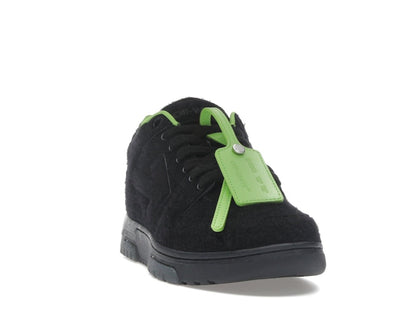 OFF-WHITE Out Of Office "OOO" Low Tops Black Green Wool