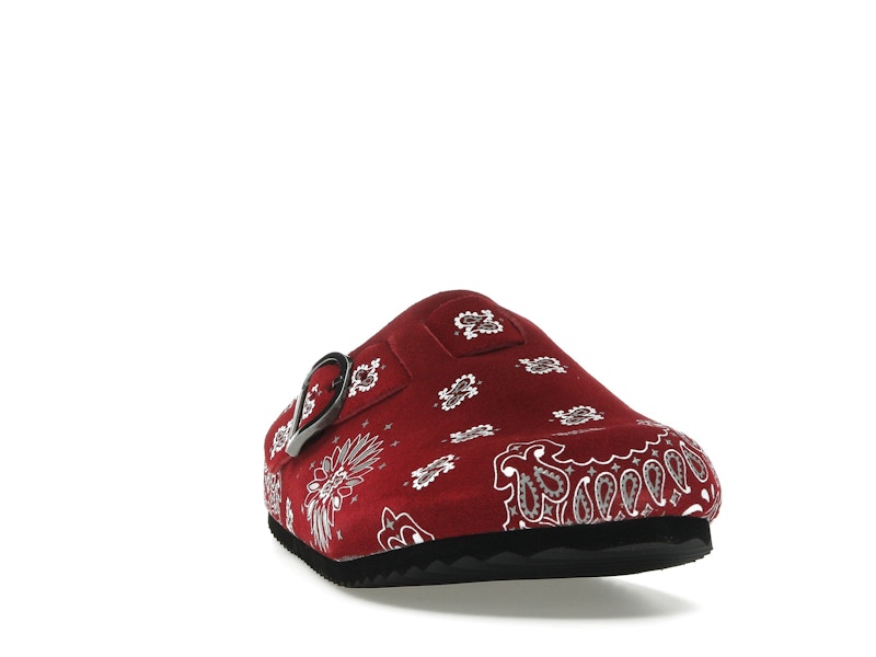 Bravest Studios Suede Paisley Clogs Burgundy