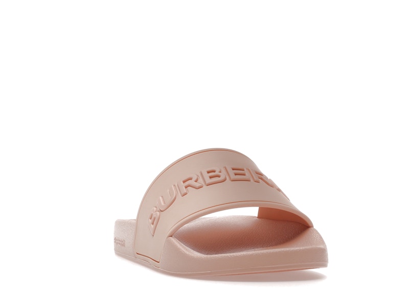 Burberry Embossed Logo Slides Peach Pink (Women's)