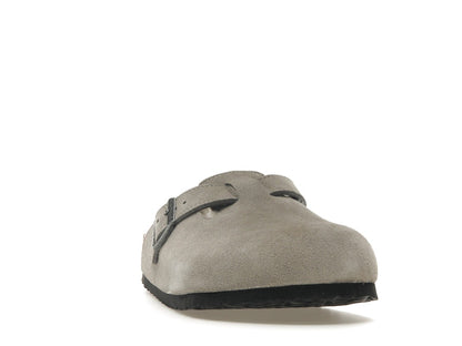 Birkenstock Boston Shearling Suede Stone Coin
