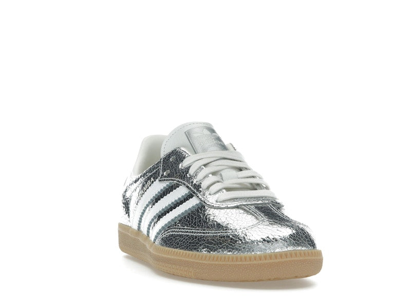 adidas Samba OG Silver Metallic Cracked Leather (Women's)