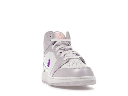 Jordan 1 Mid SE Barely Grape Iridescent Swoosh (GS)