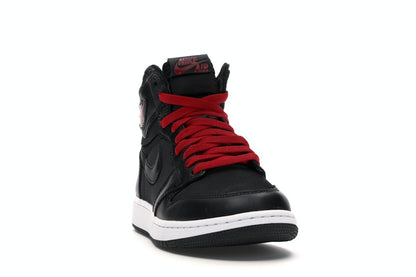 Jordan 1 Retro High Black Satin Gym Red Black (GS)