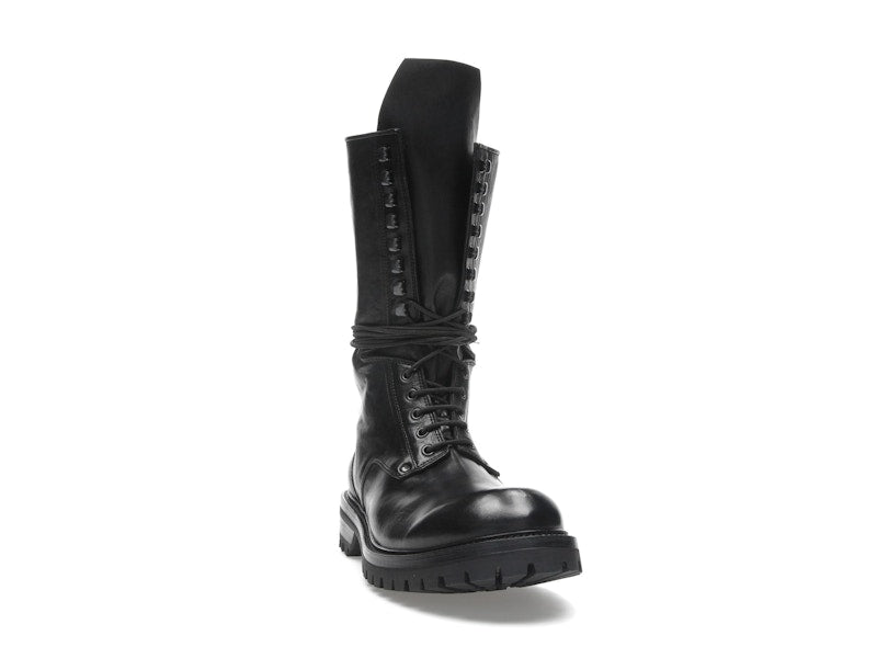 Rick Owens Army Laced Boot Black