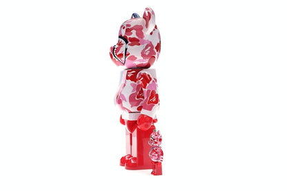 Bearbrick x Bape x Mika Ninagawa Shark 100% & 400% Set Pink