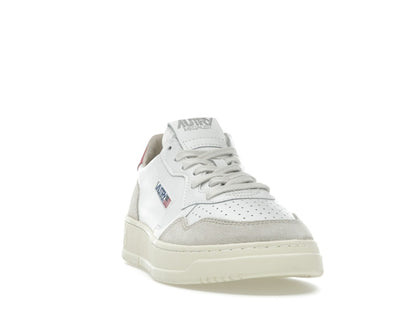 Autry Medalist Leather Low White Tearose Beige (Women's)