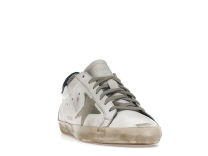 Golden Goose Super-Star White Royal Blue Grey Suede Patch