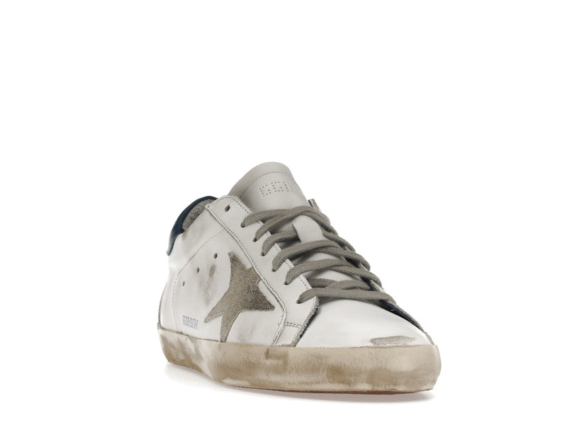 Golden Goose Super-Star White Royal Blue Grey Suede Patch