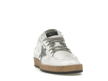 Golden Goose Ball Star White Silver Glitter (Women's)