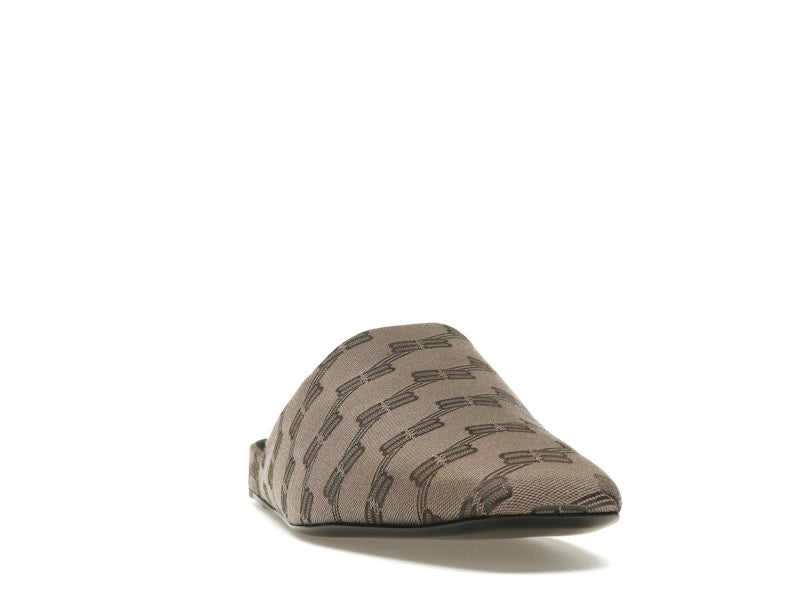 Balenciaga Cozy Jacquard Mules Brown