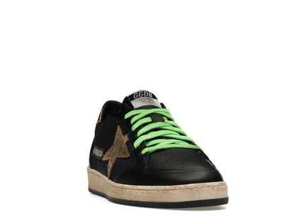 Golden Goose Ball-Star Low Black Fluorescent green