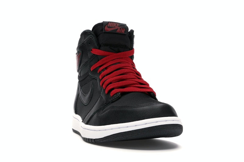 Jordan 1 Retro High Black Satin Gym Red