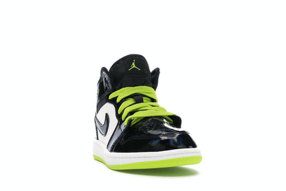 Jordan 1 Mid Black Cyber Mystic Green (PS)