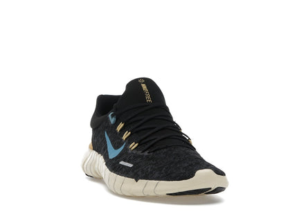 Nike Free Run 5.0 Next Nature Black Anthracite Wheat Gold Noise Aqua (Women's)