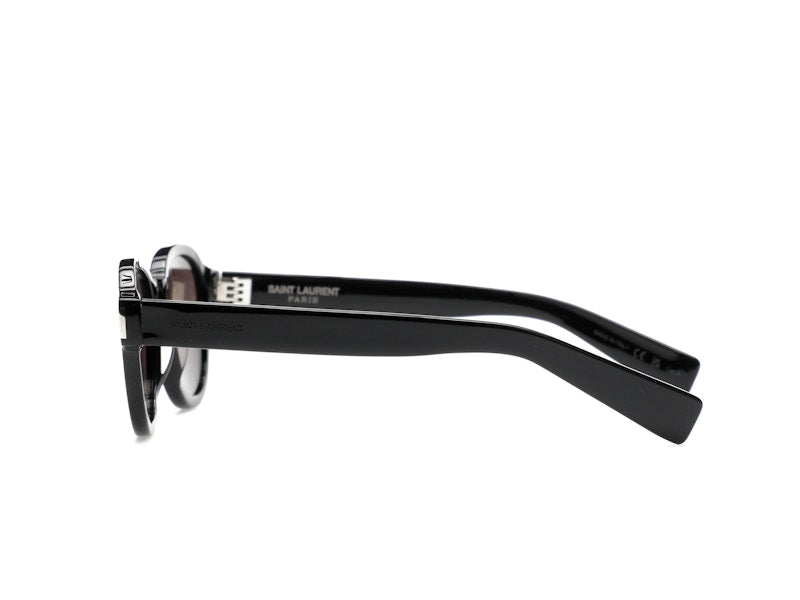 Saint Laurent Round-Frame Acetate Sunglasses Black/Black/Black (SL546-30013743-001)