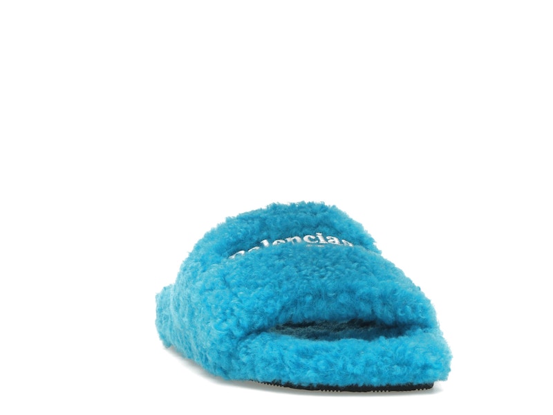 Balenciaga Furry Slide Sky Blue