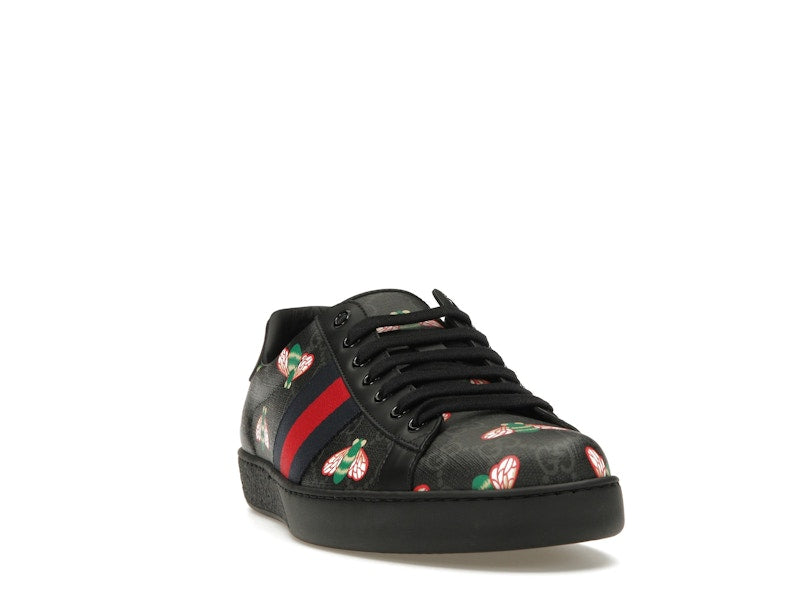Gucci Ace Bee Print Black