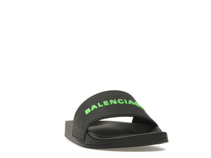 Balenciaga Pool Slide Black Fluo Green (Women's)
