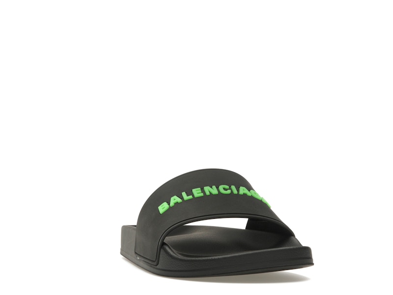 Balenciaga Pool Slide Black Fluo Green (Women's)