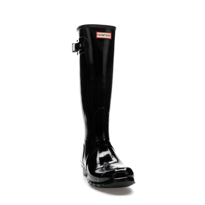 Hunter Original Tall Gloss Rain Boots Black (Women's)