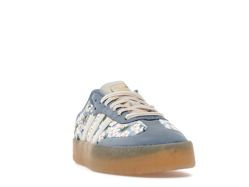 adidas Sambae Liberty London Floral Embroidery Blue Cream White (Women's)