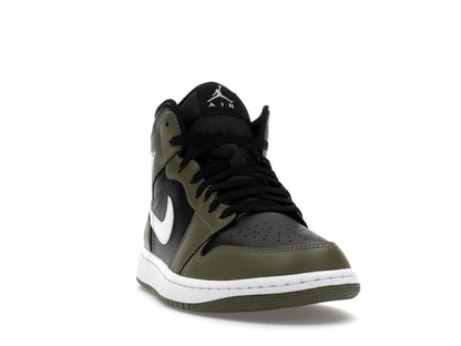 Jordan 1 Mid Black White Olive