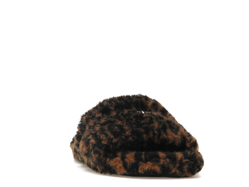 Balenciaga Furry Slide Leopard Brown Black