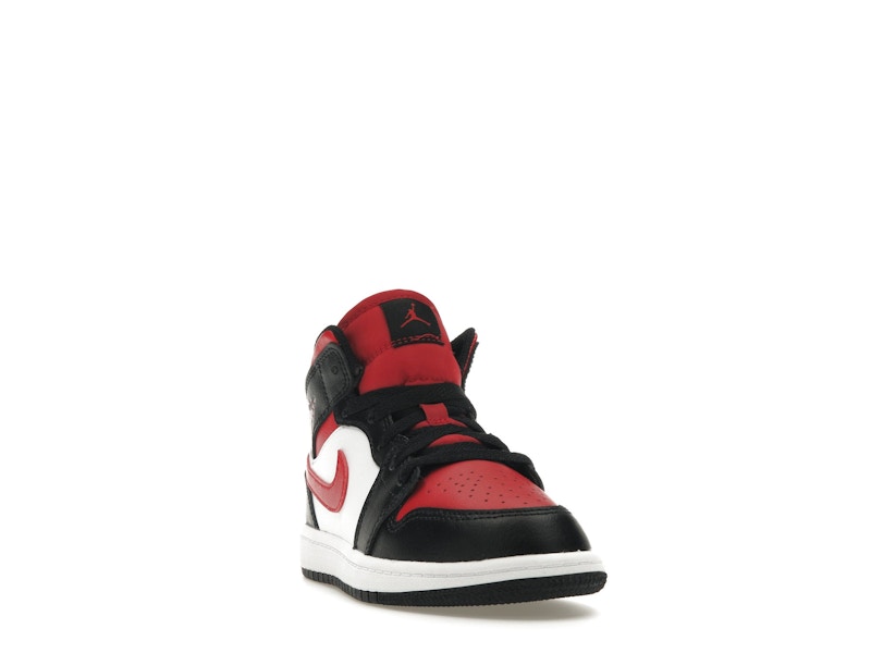 Jordan 1 Mid Black Fire Red (PS)