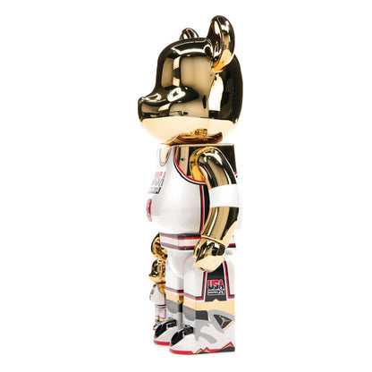 Bearbrick Michael Jordan 1992 Team USA (Dream Team) 100% & 400% Set Gold Chrome