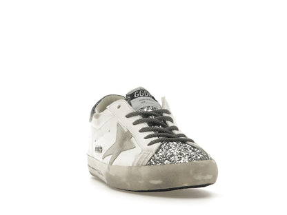 Golden Goose Super-Star Glitter Cream Silver (Women's)