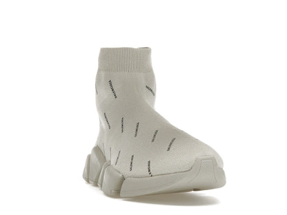 Balenciaga Speed Trainer 2.0 All Over Logo Beige