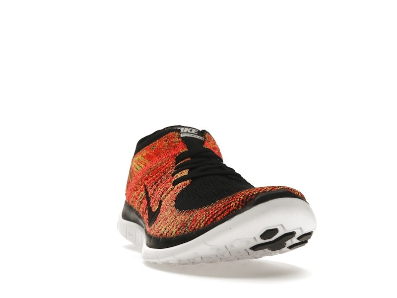 Nike Free Flyknit 4.0 Black Volt Bright Crimson