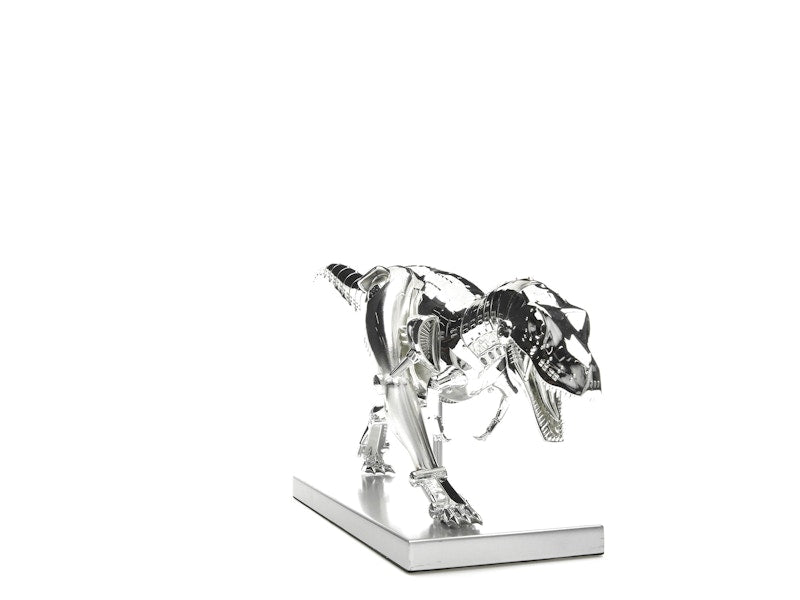 Hajime Sorayama T-Rex Cyborg Dinosaur Figure Silver