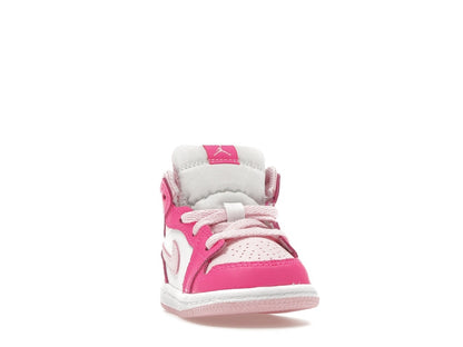 Jordan 1 Mid White Fierce Pink (TD)
