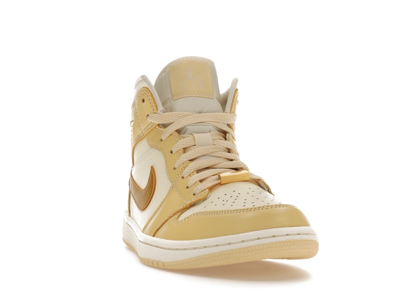 Jordan 1 Mid SE Pale Vanilla Metallic Gold (Women's)