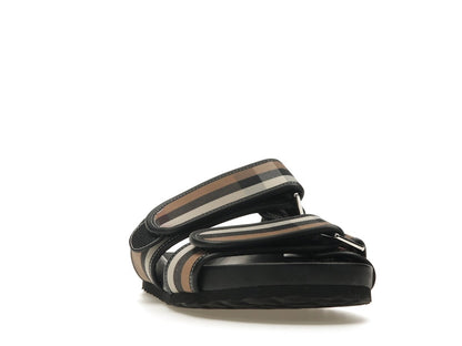 Burberry Check Sandals Birch Brown Black