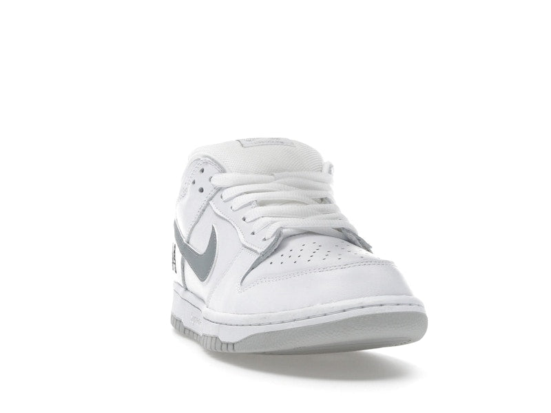 Nike SB Dunk Low Supreme 94 White Metallic Silver