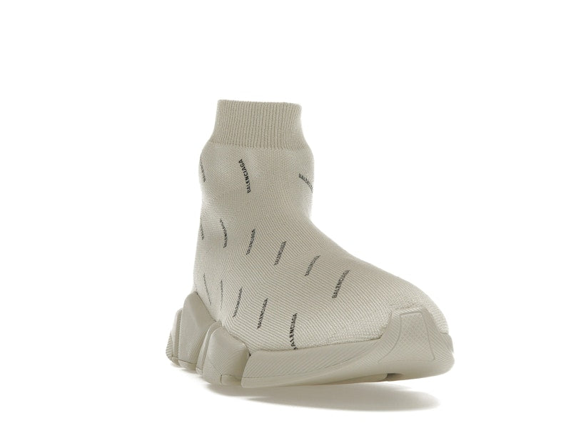 Balenciaga All Over Logo Speed 2.0 Beige