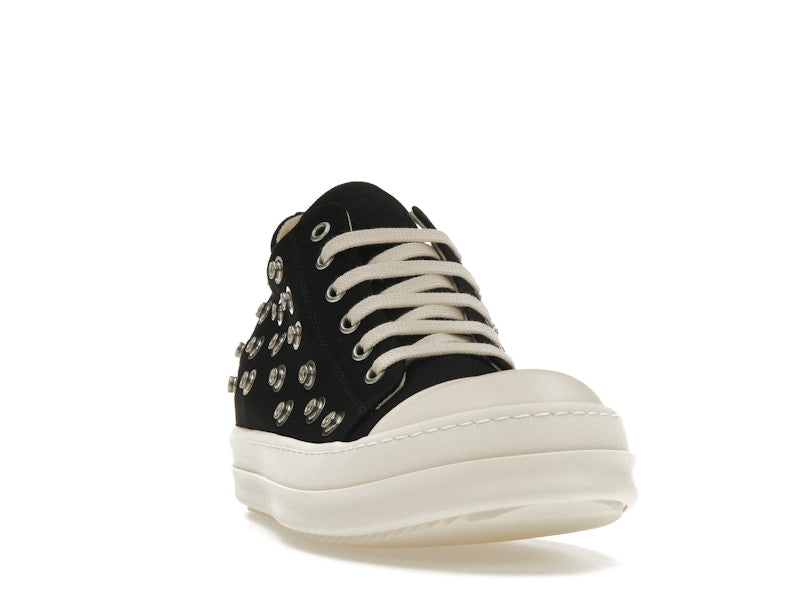 Rick Owens DRKSHDW Low Sneaks Eyelet Black Milk
