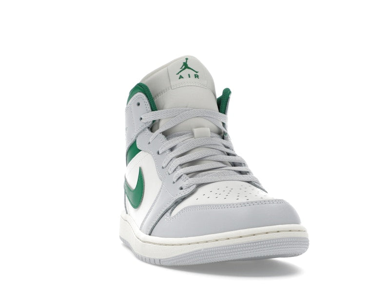 Jordan 1 Mid White Pure Platinum Pine Green