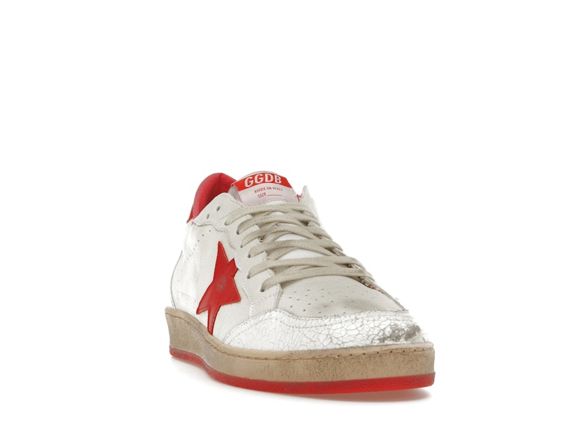 Golden Goose Ball-Star Low White Red